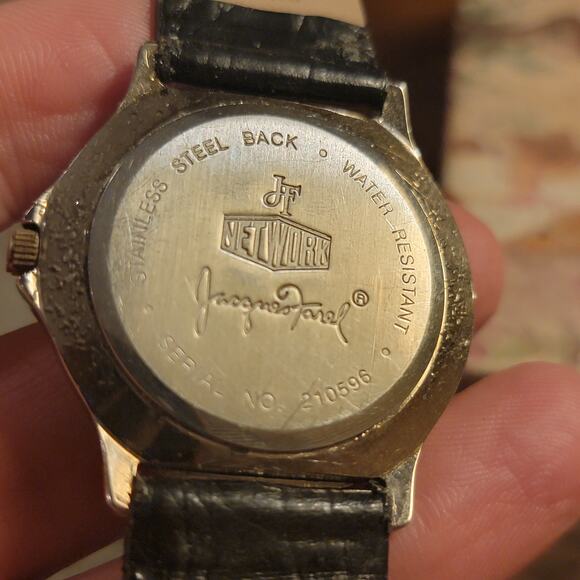 Jacques Farel Network Watch Stainless Back, Leather Strap, Japan Movt - Picture 2 of 10